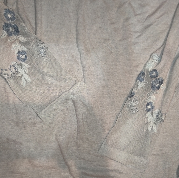 NEW Free people Saheli embroidered mesh lace top - Picture 3 of 8